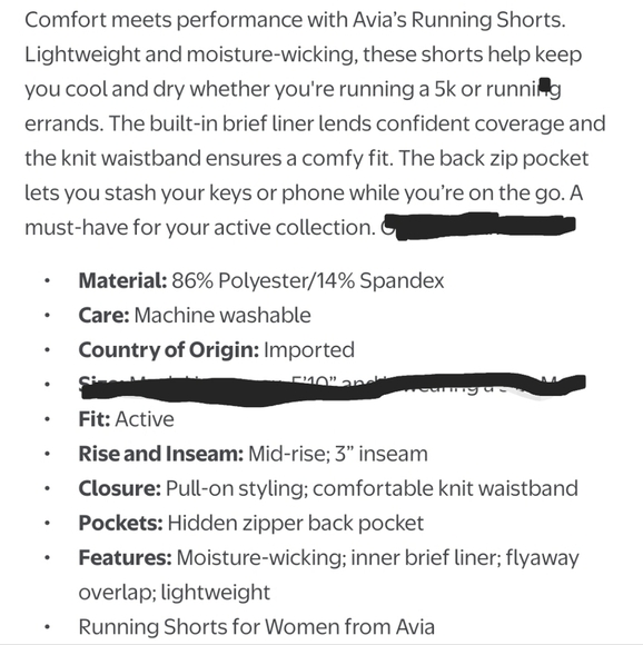 NWT Avia Women's Plus Compression Waist Running Athletic Shorts XXXL 22 - Picture 9 of 9